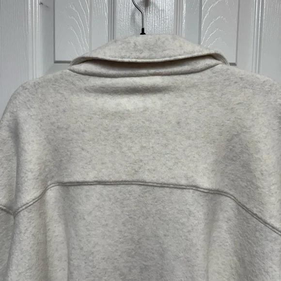 NWT HAVEN Well Within White Wool Fleece Shirt Jacket Cabincore - Picture 5 of 9